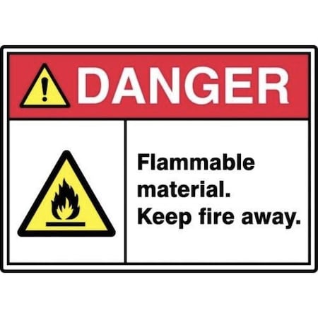 Accuform ANSI ISO DANGER SAFETY SIGN FLAMMABLE MRHL009XV